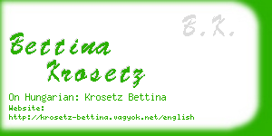 bettina krosetz business card